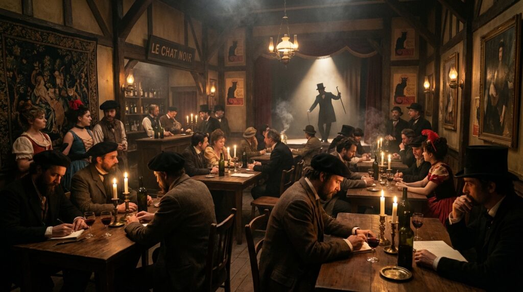 découvrez l'histoire fascinante du cabaret "chat noir", emblème culturel de paris et berceau de la bohème artistique à la fin du xixe siècle.