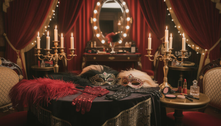 découvrez notre sélection d'accessoires et décorations burlesques pour une ambiance cabaret chic et rétro. parfaits pour vos soirées à thème et événements festifs.